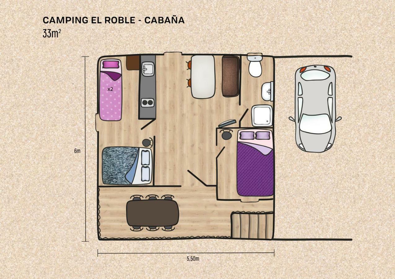 Camping El Roble Валдеробрес Екстериор снимка